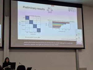 Presentation slide on monitoring medication effects in Parkinson’s disease using wearable sensors